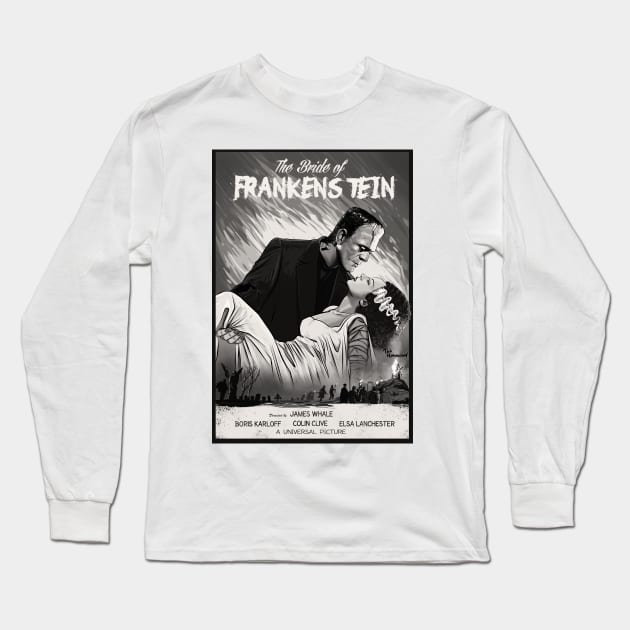 The Bride of Frankenstein Long Sleeve T-Shirt by ted1air